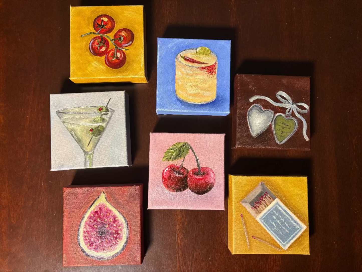 Mini 5x5 Spicy Marg Original Oil Painting