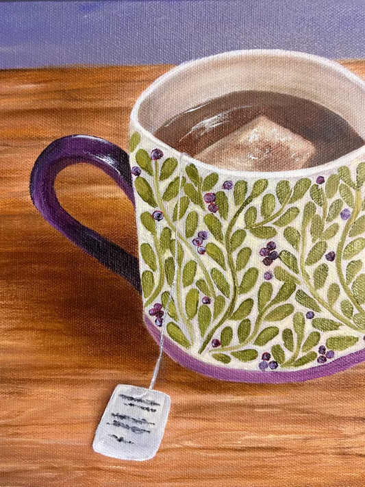 8x10 Cup of Tea Original Oil Painting