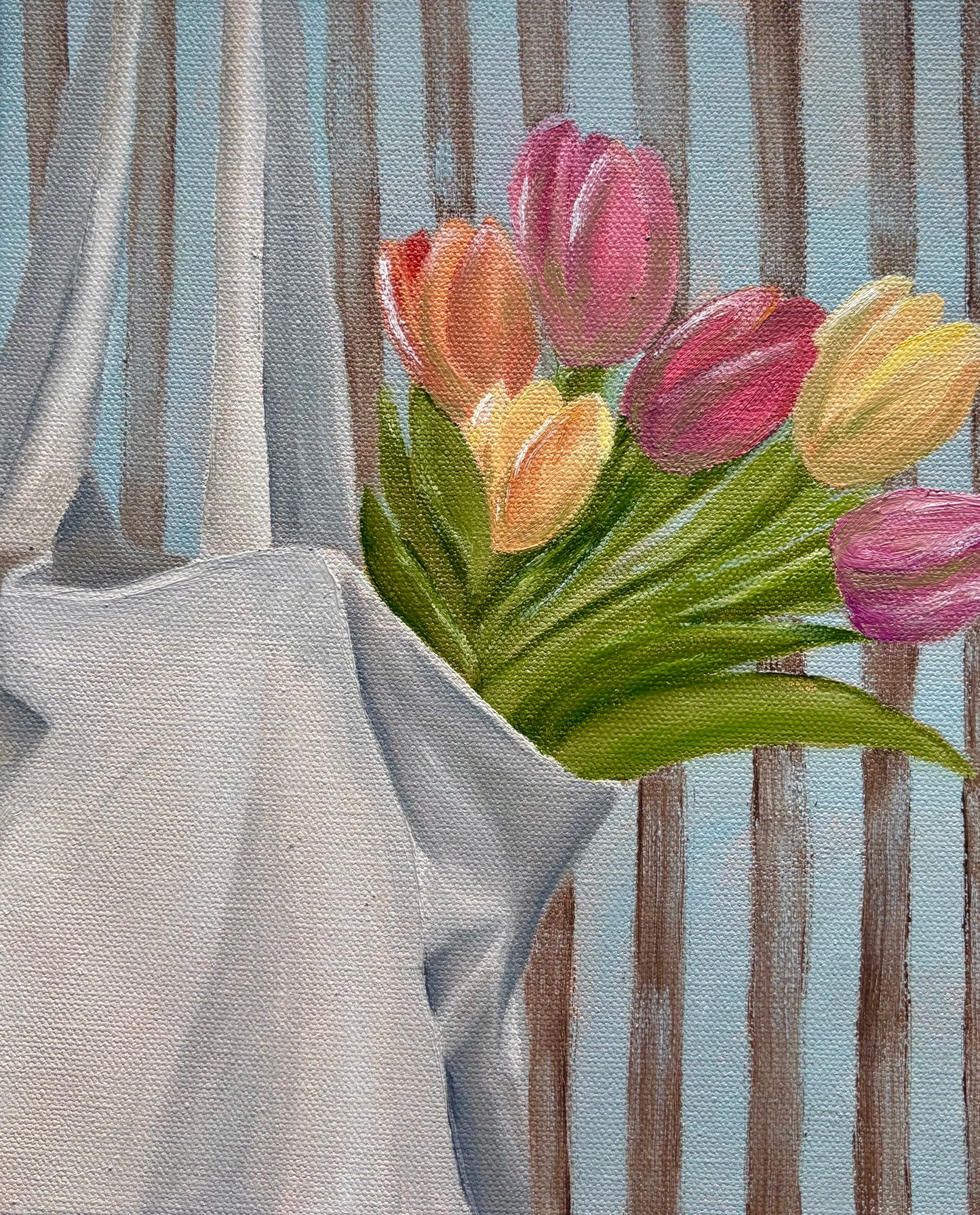 8x10 Spring Flowers Original Oil Painting