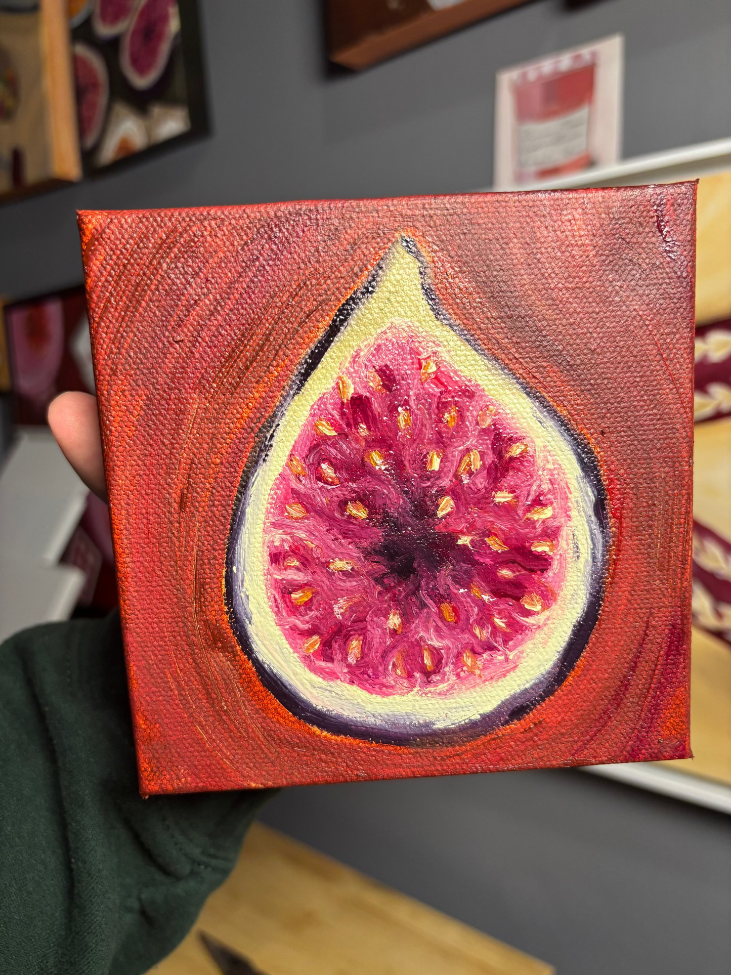 Mini 5x5 Fig Original Oil Painting
