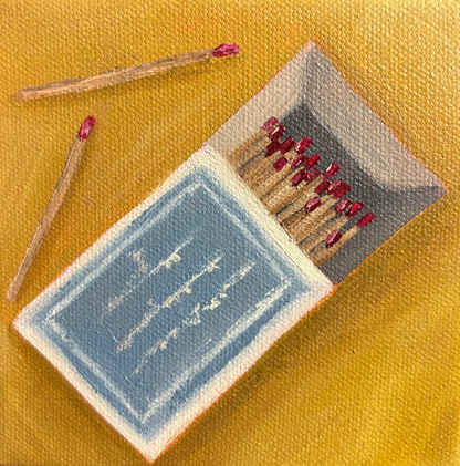 Mini 5x5 Match Book Original Oil Painting