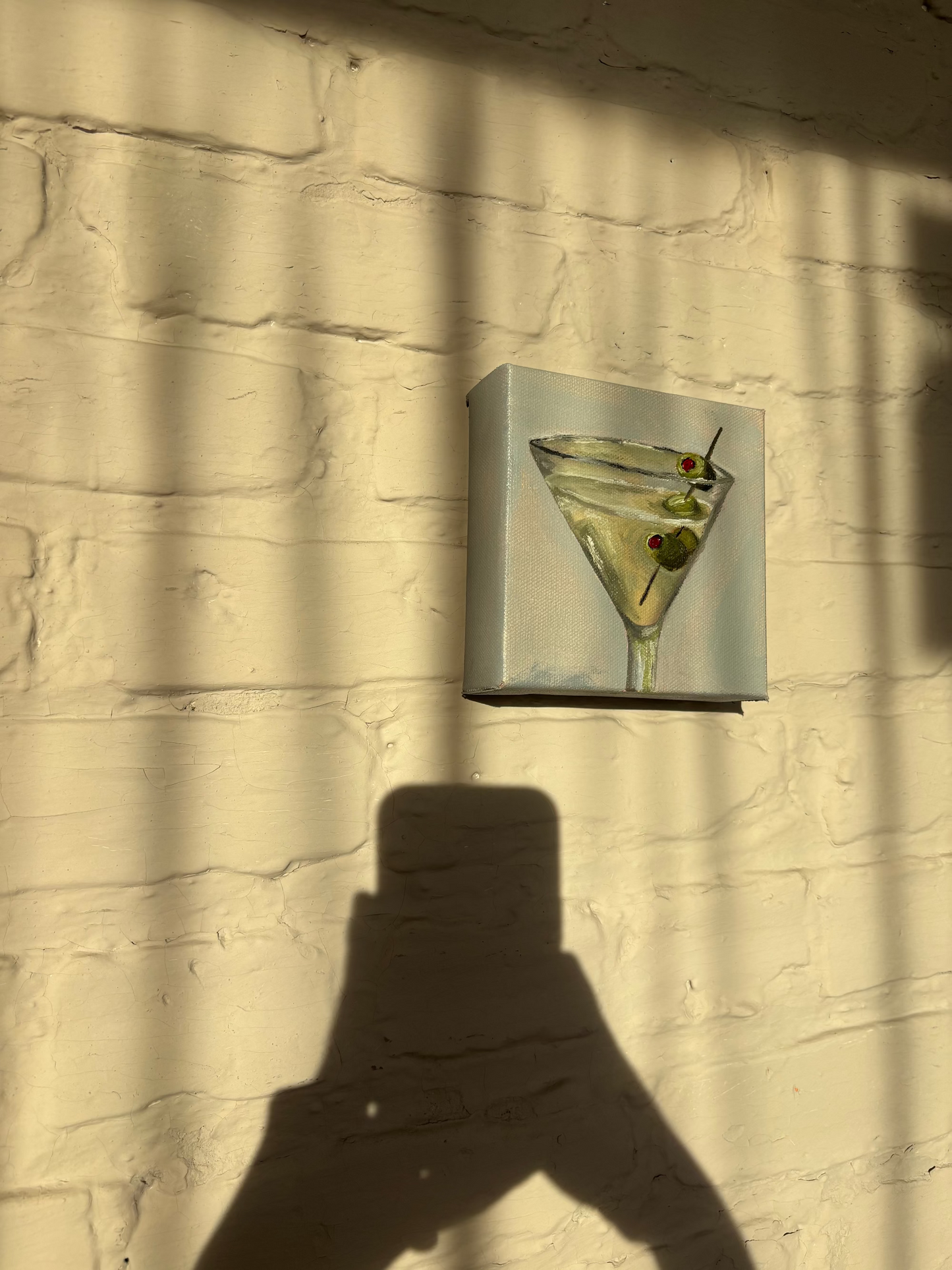 Mini 5x5 Dirty Martini Original Oil Painting