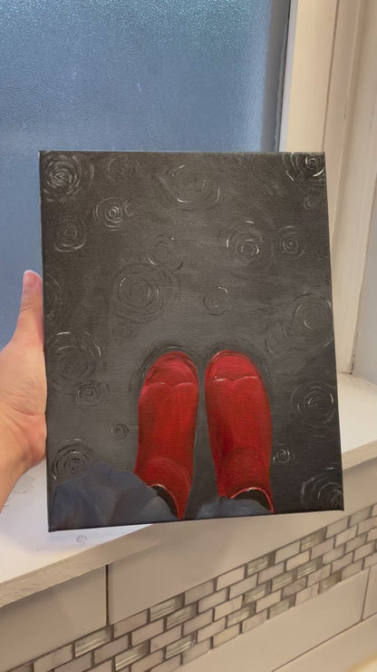 8x10 Rainy Day Original Oil Painting