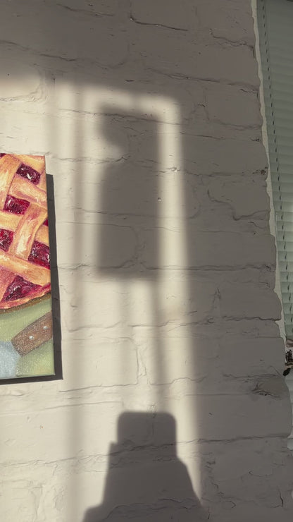 8x10 Cherry Pie Original Oil Painting